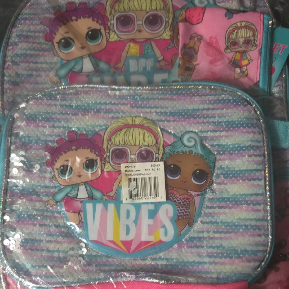 L.O.L. Surprise! Vibes Backpack and Lunchbox Set - Pink and Blue